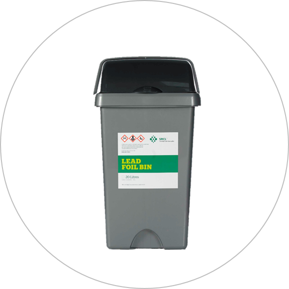 container for lead waste disposal