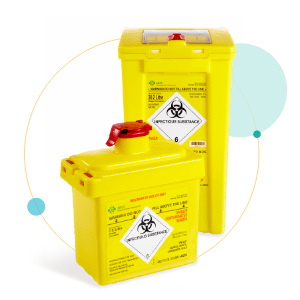 Bio Systems Yellow Lid container